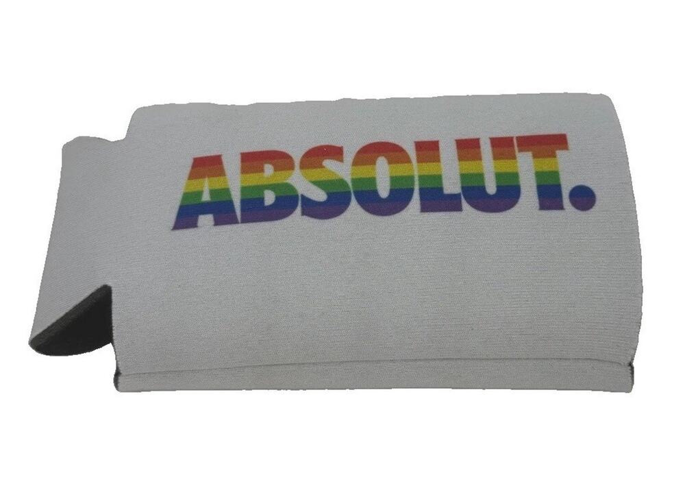 ABSOLUT. Vodka PRIDE Koozie Coozie Rainbow Colors LGBTQ+ Beer Soda New